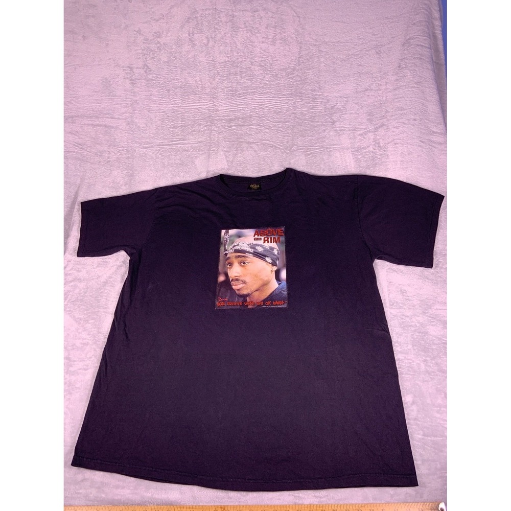 VTG Changes Tupac Shakur Rap T-Shirt 1990s Mens 3XL Black Crew Neck Cotton